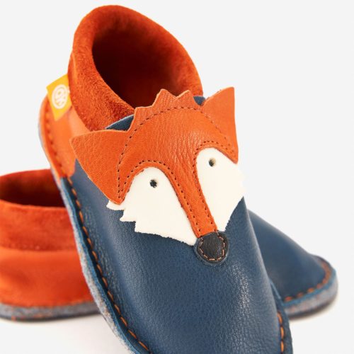 Leder-Hausschuh mit Sohle