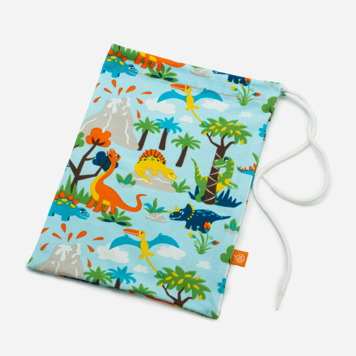 Orangenkinder Geschenk-Stoffbeutel Dino