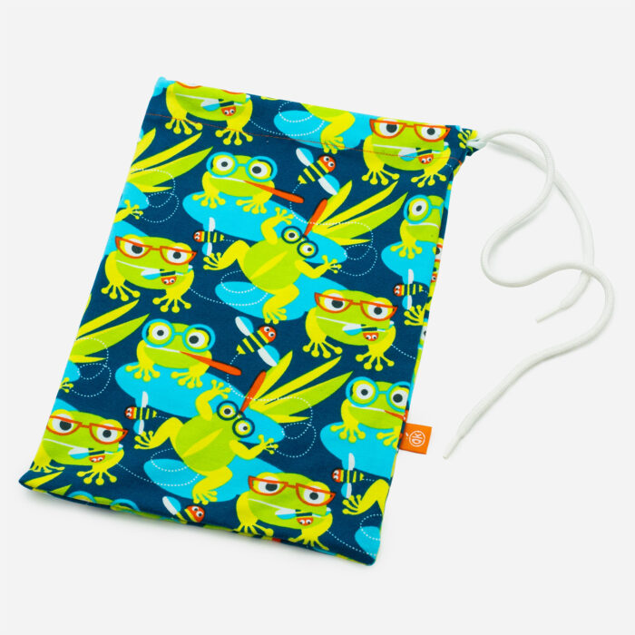 Orangenkinder Geschenk-Stoffbeutel Frosch