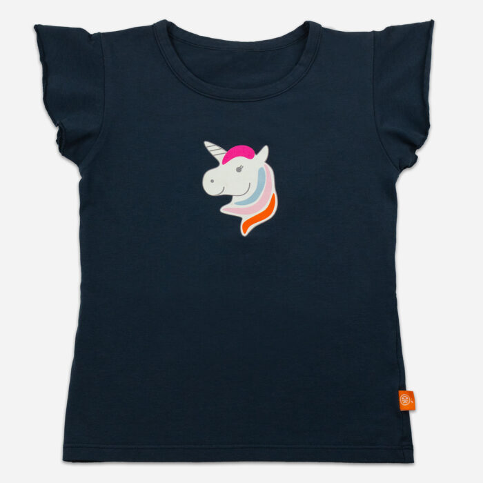 Bluse Einhorn - blau