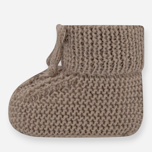 Baby socks with bow (GOTS) by Ewers - Beige