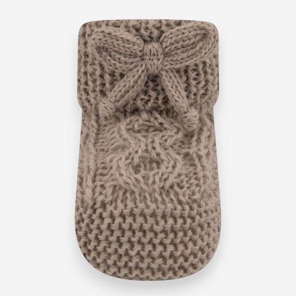 Baby socks with bow (GOTS) by Ewers - Beige - Image 2