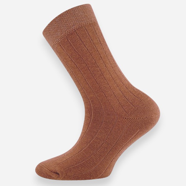 Kids' socks by Ewers - Ribbed Brown
