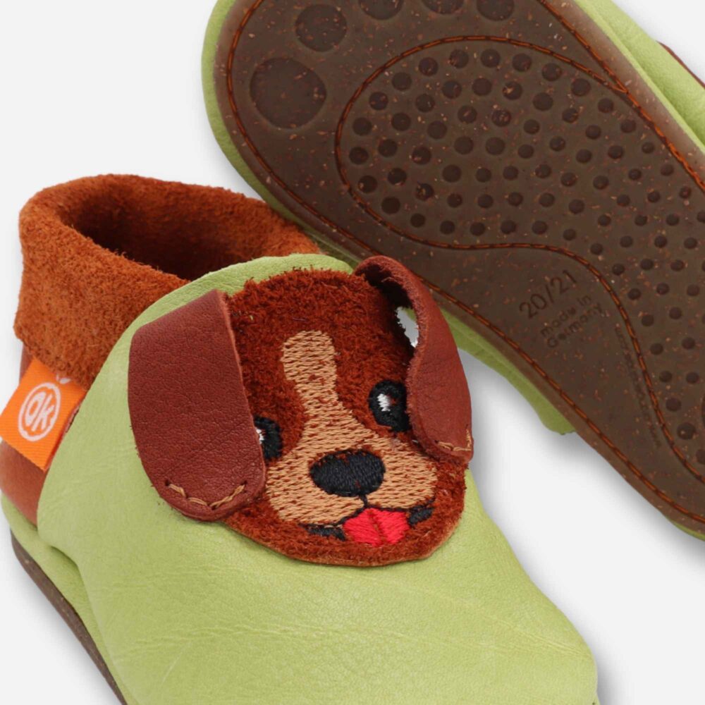 Children’s Barefoot Shoes Amigo - Waldi the Puppy green - Image 4